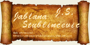 Jablana Stublinčević vizit kartica